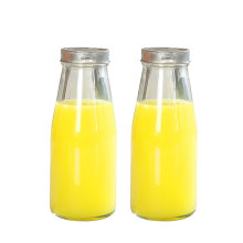 High quality 500ml 750ml 1000ml clear glass botttle for fruit juice milk beverage with lid